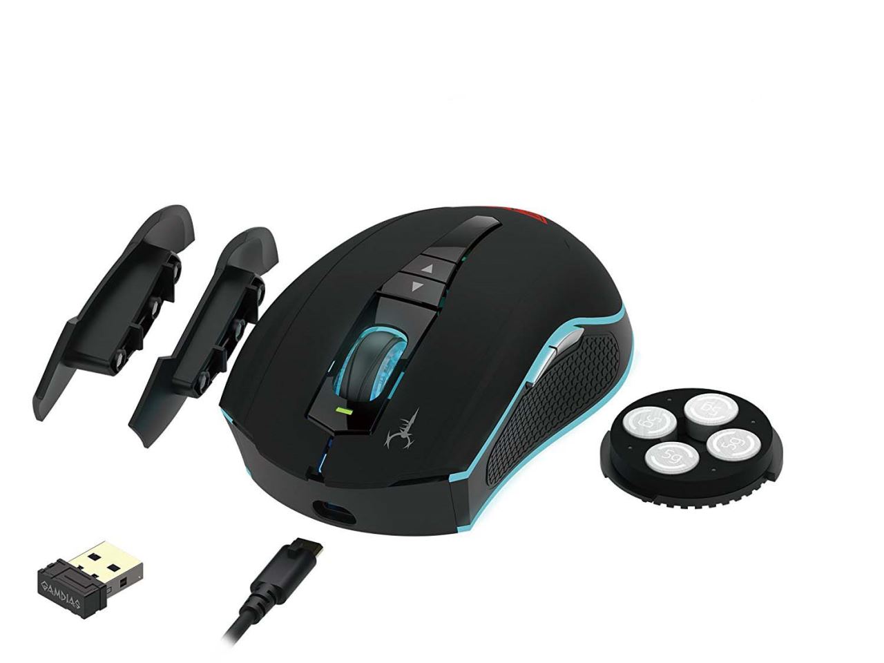 Wired Wireles Optical Gaming Mouse Gamdias Hades M Led Backlit