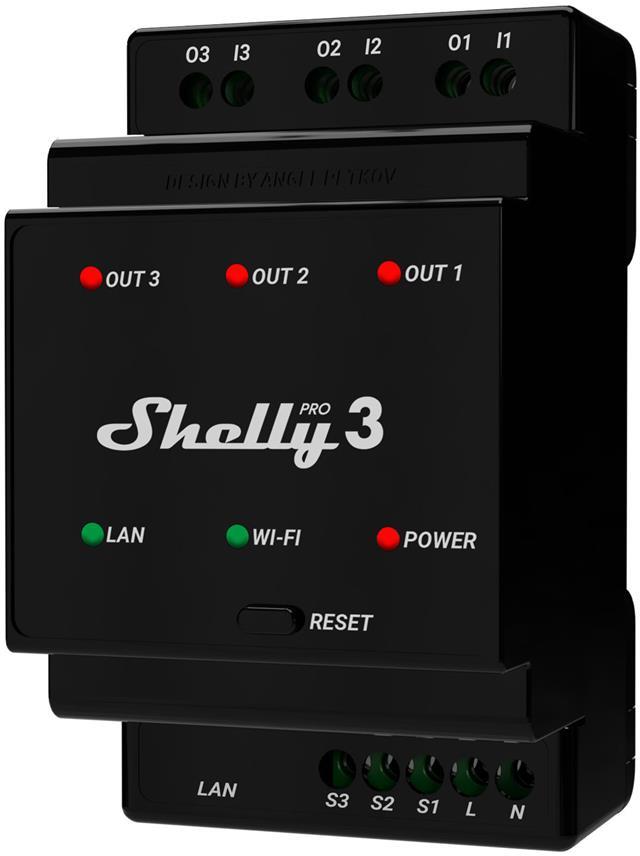 SHELLY - DIN-mountable 3-Phase Energy Meter Shelly Pro 3EM 268100