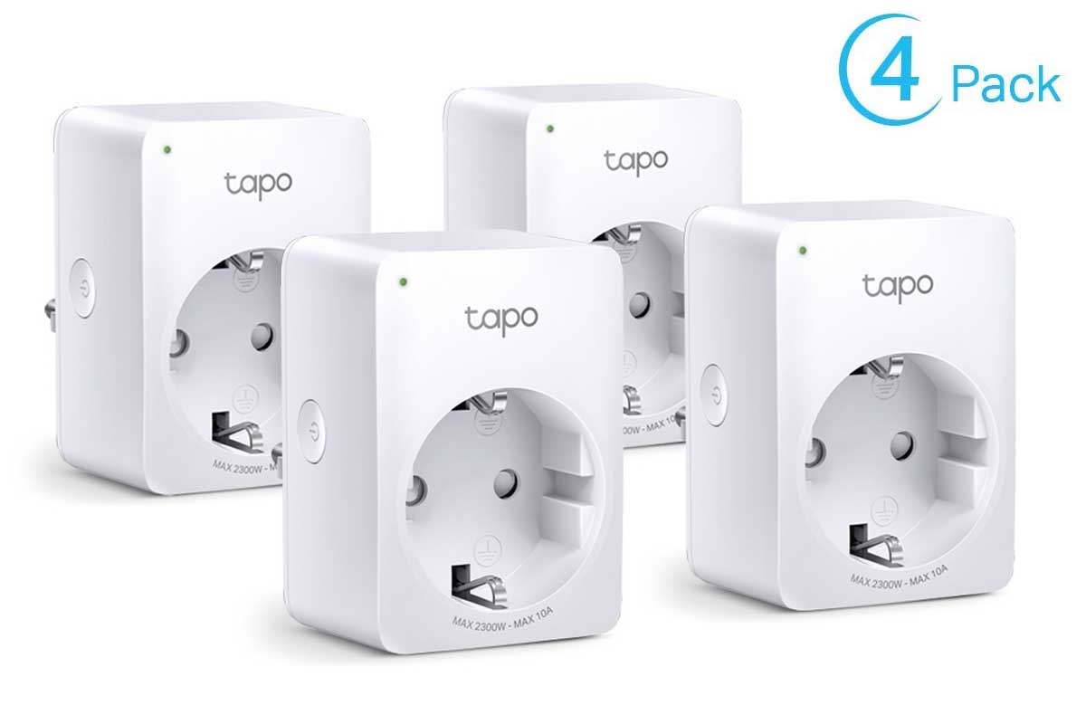 TP-Link Tapo P100 (4-Pack) - Mini Enchufe Inteligente Wi-Fi