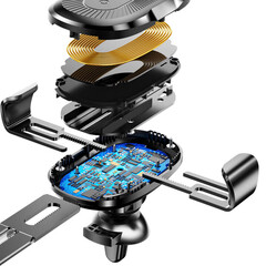 Поставка за телефон за кола с безжично зареждане Baseus Gravity Car Mount Phone Bracket Air Vent Holder