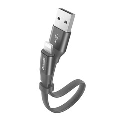 USB кабел Baseus Nimble USB / Lightning with Buckle 2A 0,23м CALMBJ-B01 - черен