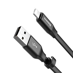 USB кабел Baseus Nimble USB / Lightning with Buckle 2A 0,23м CALMBJ-B01 - черен