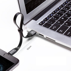 USB кабел Baseus Nimble USB / Lightning with Buckle 2A 0,23м CALMBJ-B01 - черен