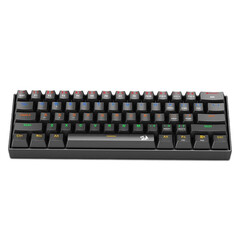 RGB механична геймърска клавиатура Redragon Lakshmi Rainbow Red Switch K606R_RD