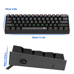 RGB механична геймърска клавиатура Redragon Lakshmi Rainbow Red Switch K606R_RD