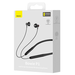 Baseus Bowie P1 Half In-ear Neckband Wireless Earphones NGPB000001 - black