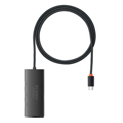 USB хъб Baseus Lite Series USB тип C адаптер - 4x USB 3.0 1м WKQX030401 - черен