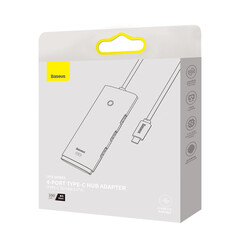 USB хъб Baseus Lite Series USB тип C адаптер - 4x USB 3.0 1м WKQX030401 - черен