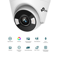 3MP пълноцветна куполна мрежова камераTP-Link 3MP Full-Color Turret Network Camera