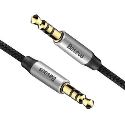 Baseus Yiven M30 stereo AUX 3.5 mm audio cable male mini jack 1m CAM30-BS1 - silver-black