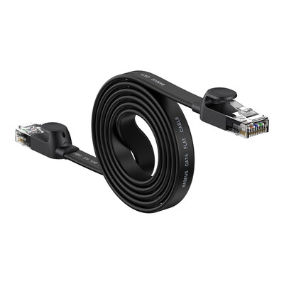 Baseus WKJS000101 high Speed Cat6 32AWG Gigabit network cable (flat cable) 2м - black