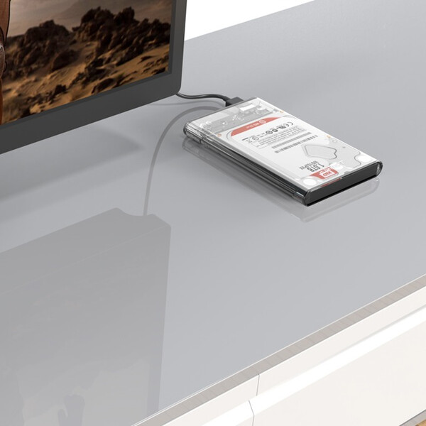 Orico 2139U3-CR-PRO 2.5" (6.35 cm) HDD/SSD, USB 3.0 Hard Drive Enclosure, transparant