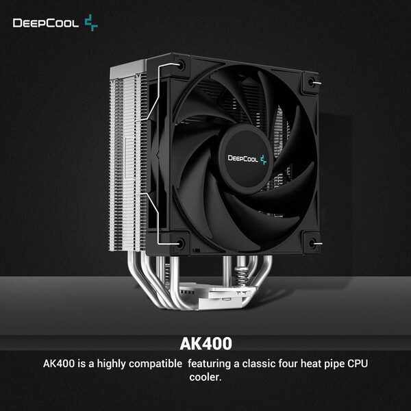 Intel/AMD Cooler DeepCool CPU Cooler AK400 Zero Dark LGA1700/AM5