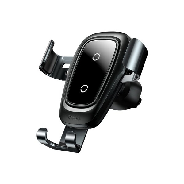 Baseus Metal Gravity Wireless Charger Car Mount Phone Bracket Air Vent Holder Qi Charger WXYL-B0A - black