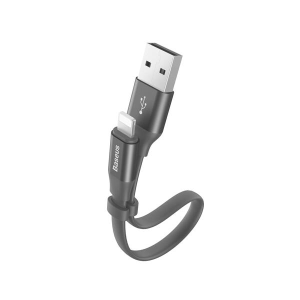 USB кабел Baseus Nimble USB / Lightning with Buckle 2A 0,23м CALMBJ-B01 - черен