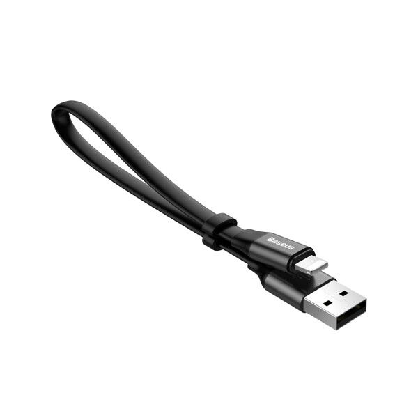 USB кабел Baseus Nimble USB / Lightning with Buckle 2A 0,23м CALMBJ-B01 - черен