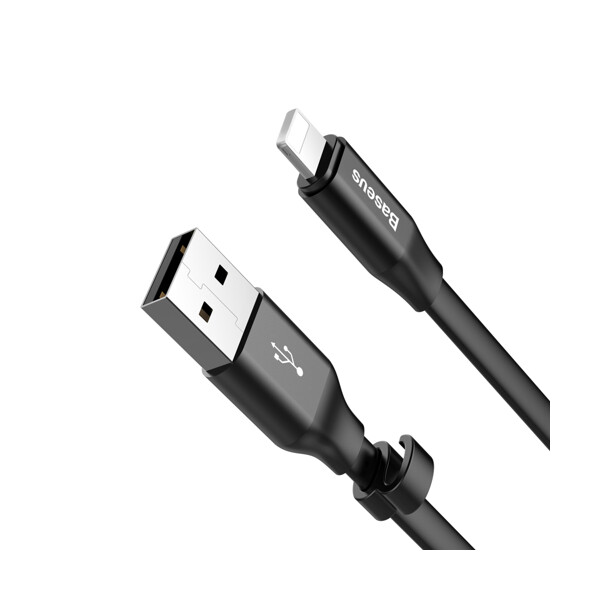 USB кабел Baseus Nimble USB / Lightning with Buckle 2A 0,23м CALMBJ-B01 - черен