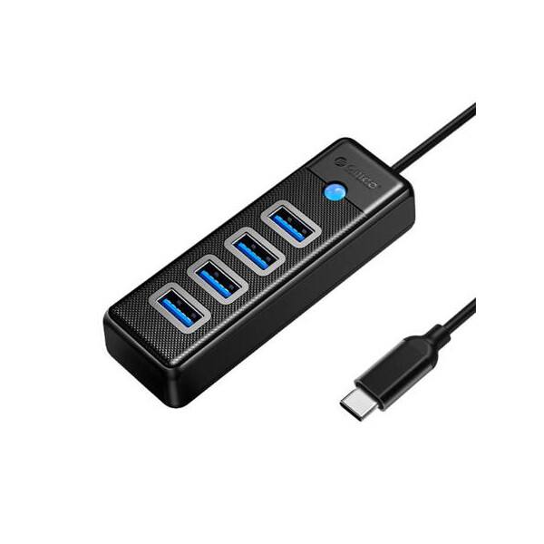 Хъб Orico PW4U-C3-015 Type-C 4-порта черен