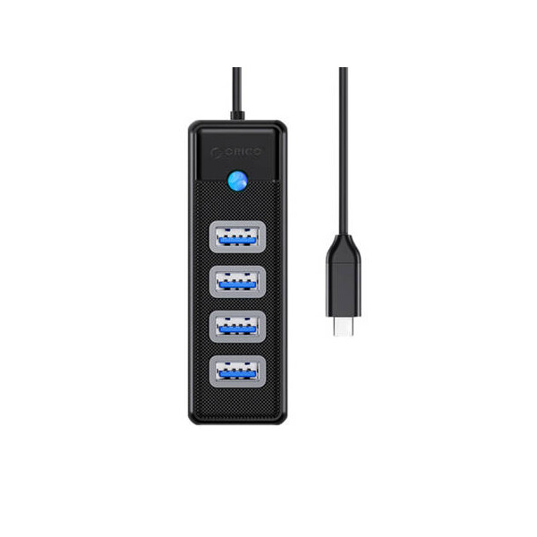 Хъб Orico PW4U-C3-015 Type-C 4-порта черен