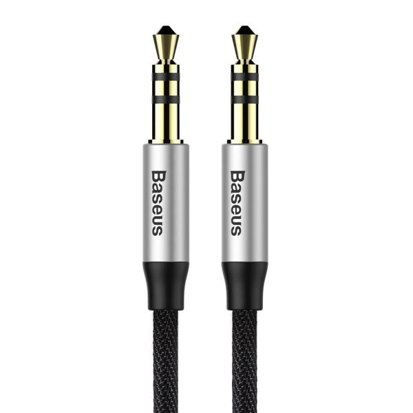 Стерео аудио кабел Baseus Yiven M30 Mini Jack 3.5мм AUX CAM30-BS1 1м - сребристо-черен 