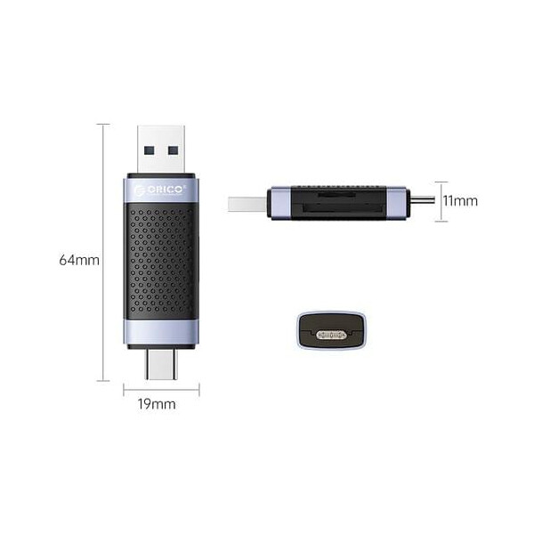 Orico Card reader USB Type C/A CD2D-AC2-BK-EP