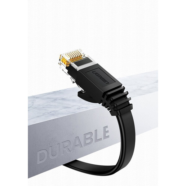 Мрежов кабел Ugreen 20159 Ethernet patchcord RJ45 Cat 6 UTP 1000Mbps 1м - черен