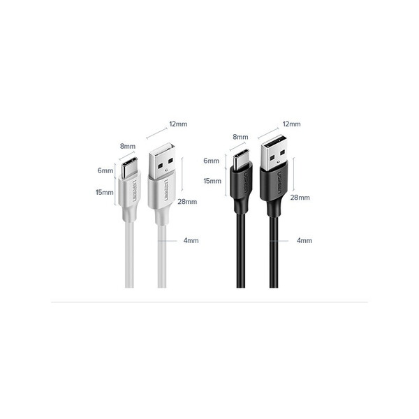 Кабел Ugreen USB - USB Type C 2 A cable 0.5м