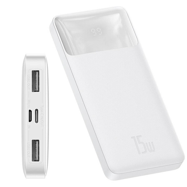 Baseus power bank 10000 mAh 15W PPDML-I02 - white 