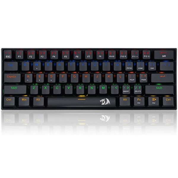 RGB механична геймърска клавиатура Redragon Lakshmi Rainbow Red Switch K606R_RD