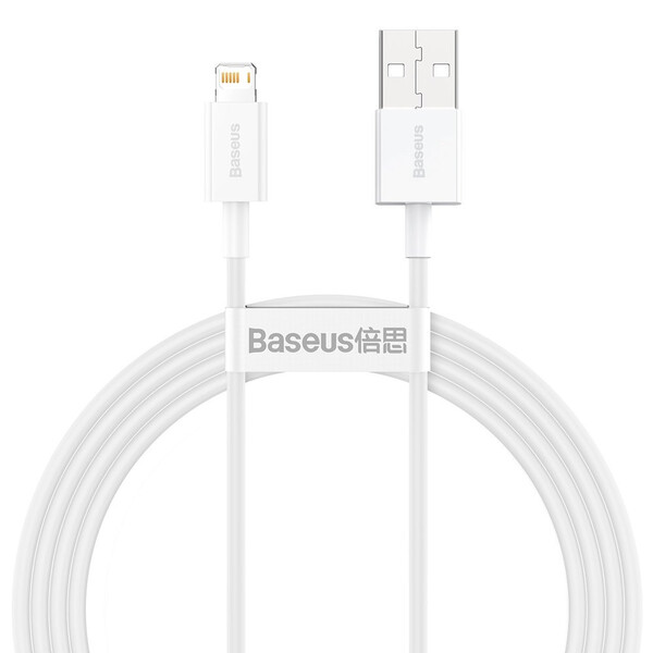 Кабел Baseus Superior USB към Lightning 2,4A 1,5 м CALYS-B02 - бял