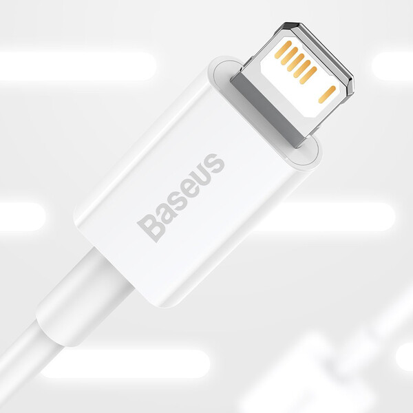 Кабел Baseus Superior USB към Lightning 2,4A 1,5 м CALYS-B02 - бял