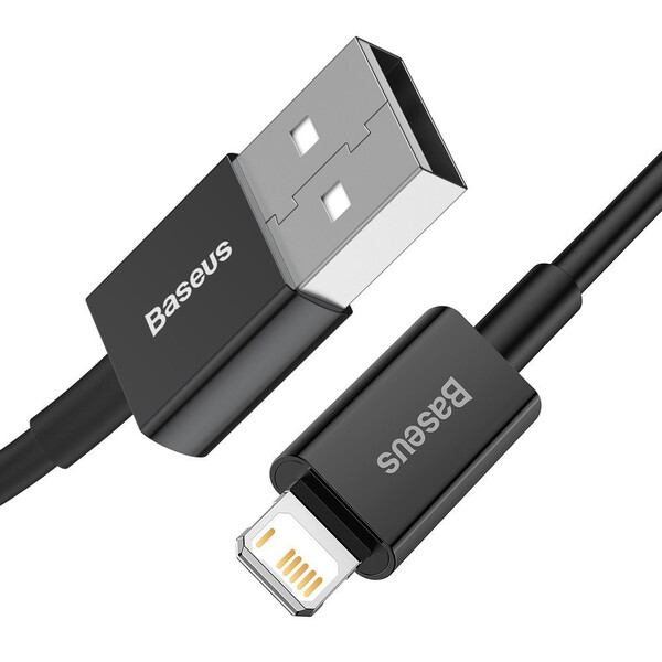 Кабел Baseus Superior USB към Lightning 2.4 A 2 м - черен