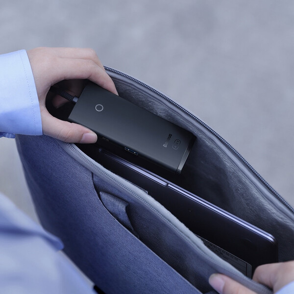 USB хъб Baseus Lite Series USB тип C адаптер - 4x USB 3.0 1м WKQX030401 - черен