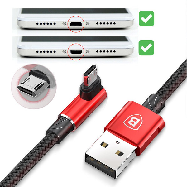 Baseus MVP Elbow Type Cable micro USB 1.5A 2м CAMMVP-B01